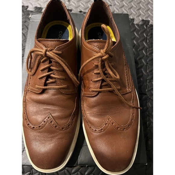Cole Haan Grand+ Wingtip Oxford British Tan Shoes C36939 Men’s Size 10 dress main image 7